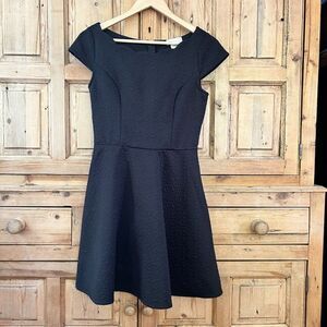 Altar'd‎ State Small Black Fit and Flare Dress Cap Sleeve Scalloped
